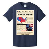Trump 2025 Victory News Paper Kids T-Shirt