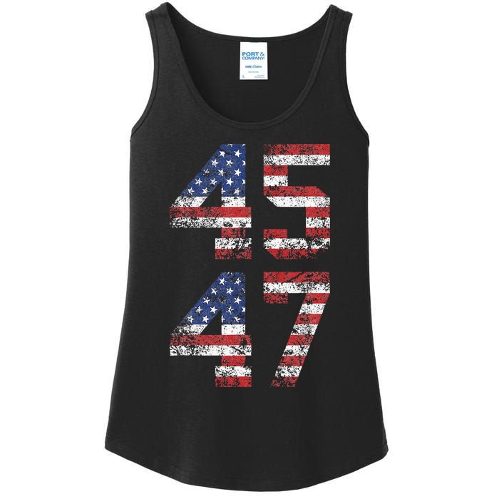 Trump 2024 Vintage Classic Fit Crew Neck Black Adult Ladies Essential Tank