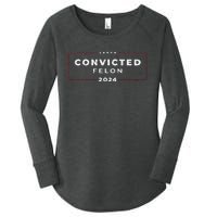 Trump 2024 Voting For The Convicted Felon Women's Perfect Tri Tunic Long Sleeve Shirt