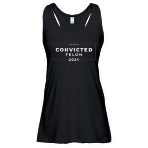 Trump 2024 Voting For The Convicted Felon Ladies Essential Flowy Tank