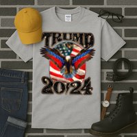 Trump 2024 Vintage American Bald Eagle Tall T-Shirt