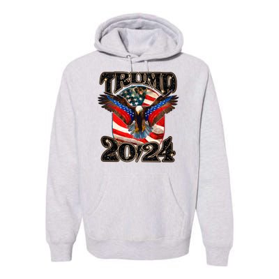 Trump 2024 Vintage American Bald Eagle Premium Hoodie