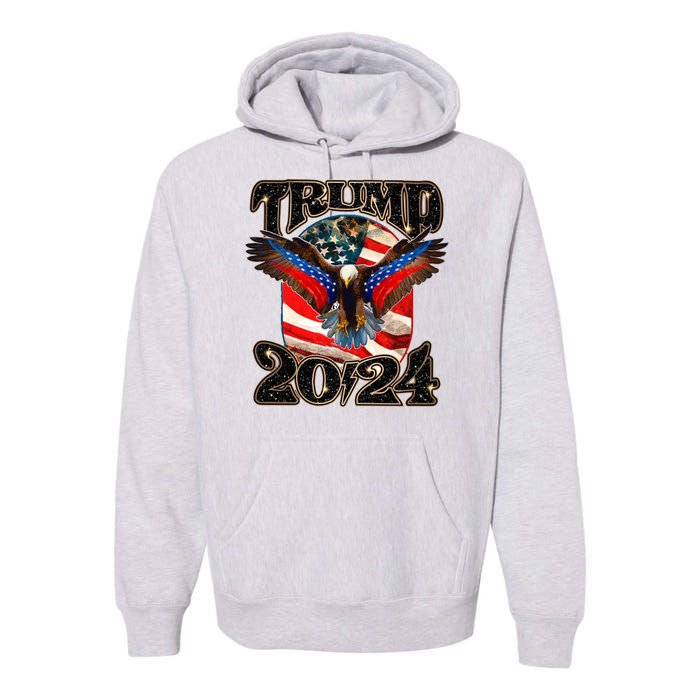 Trump 2024 Vintage American Bald Eagle Premium Hoodie