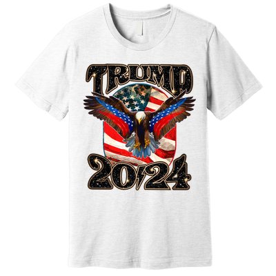 Trump 2024 Vintage American Bald Eagle Premium T-Shirt