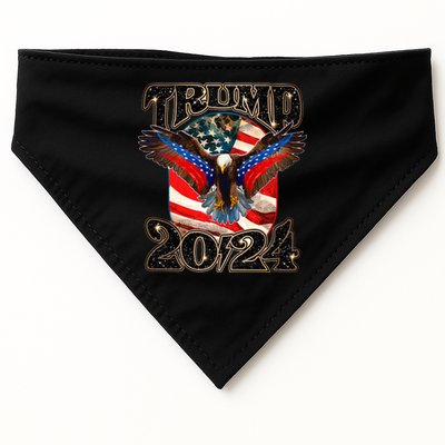 Trump 2024 Vintage American Bald Eagle USA-Made Doggie Bandana