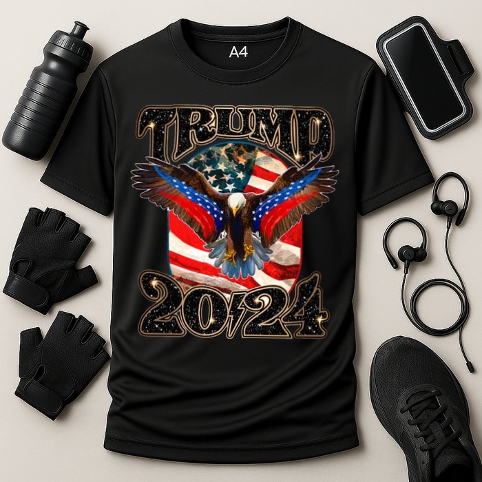 Trump 2024 Vintage American Bald Eagle Performance Shirt