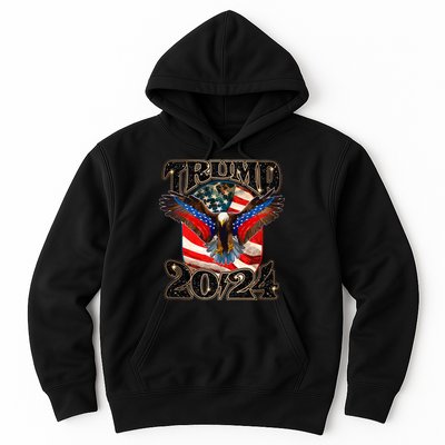 Trump 2024 Vintage American Bald Eagle Hoodie