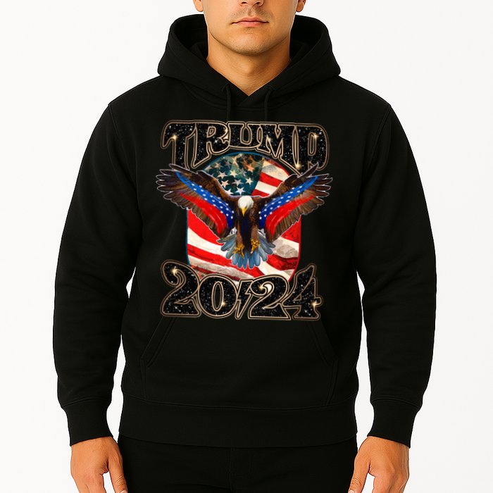 Trump 2024 Vintage American Bald Eagle Hoodie