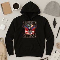 Trump 2024 Vintage American Bald Eagle Hoodie