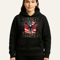 Trump 2024 Vintage American Bald Eagle Hoodie