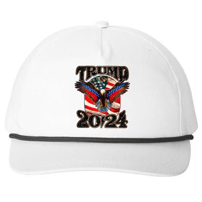 Trump 2024 Vintage American Bald Eagle Snapback Five-Panel Rope Hat