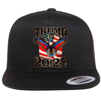 Trump 2024 Vintage American Bald Eagle Flatbill Hat