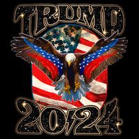 Trump 2024 Vintage American Bald Eagle Tie-Dye T-Shirt