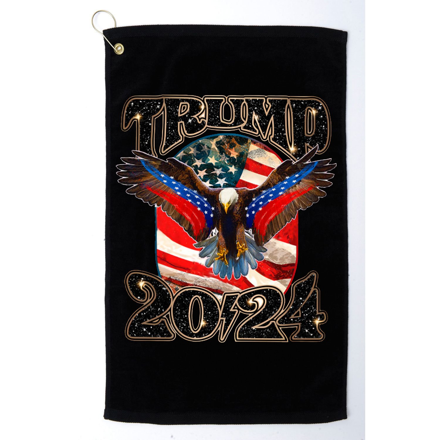 Trump 2024 Vintage American Bald Eagle Golf Towel