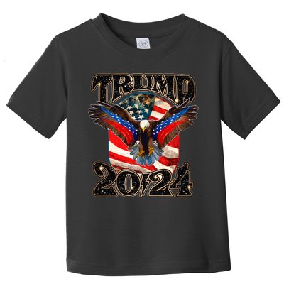 Trump 2024 Vintage American Bald Eagle Toddler T-Shirt