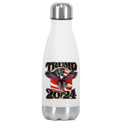 Trump 2024 Vintage American Bald Eagle Stainless Steel Insulated Water Bottle