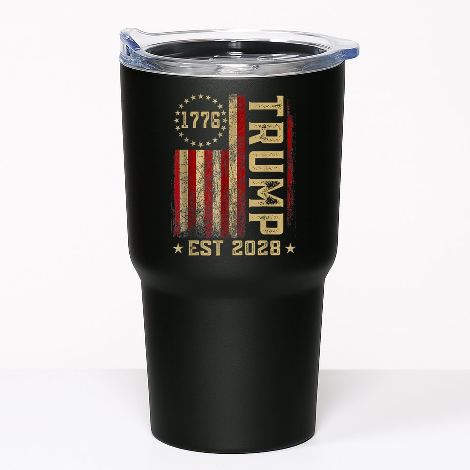 Trump 2028 Vote Donald Trump America US Flag Vintage Tumbler