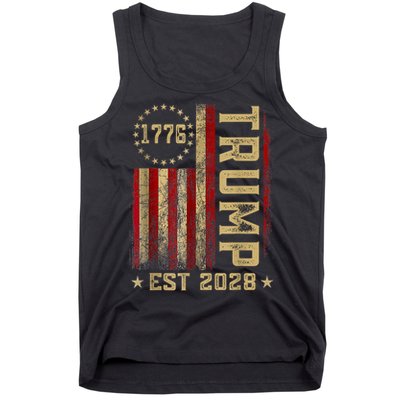 Trump 2028 Vote Donald Trump America US Flag Vintage Tank Top