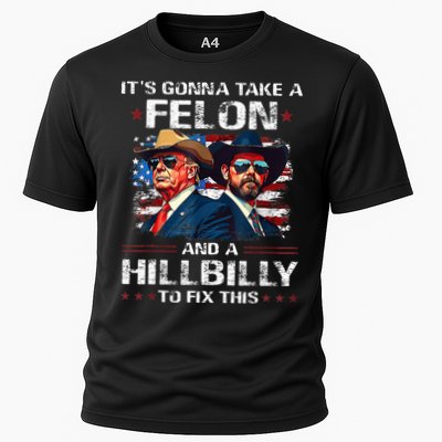 Trump 2024 Vance 2028 Funny Felon Hillbilly Fix Performance Shirt