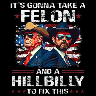 Trump 2024 Vance 2028 Funny Felon Hillbilly Fix T-Shirt