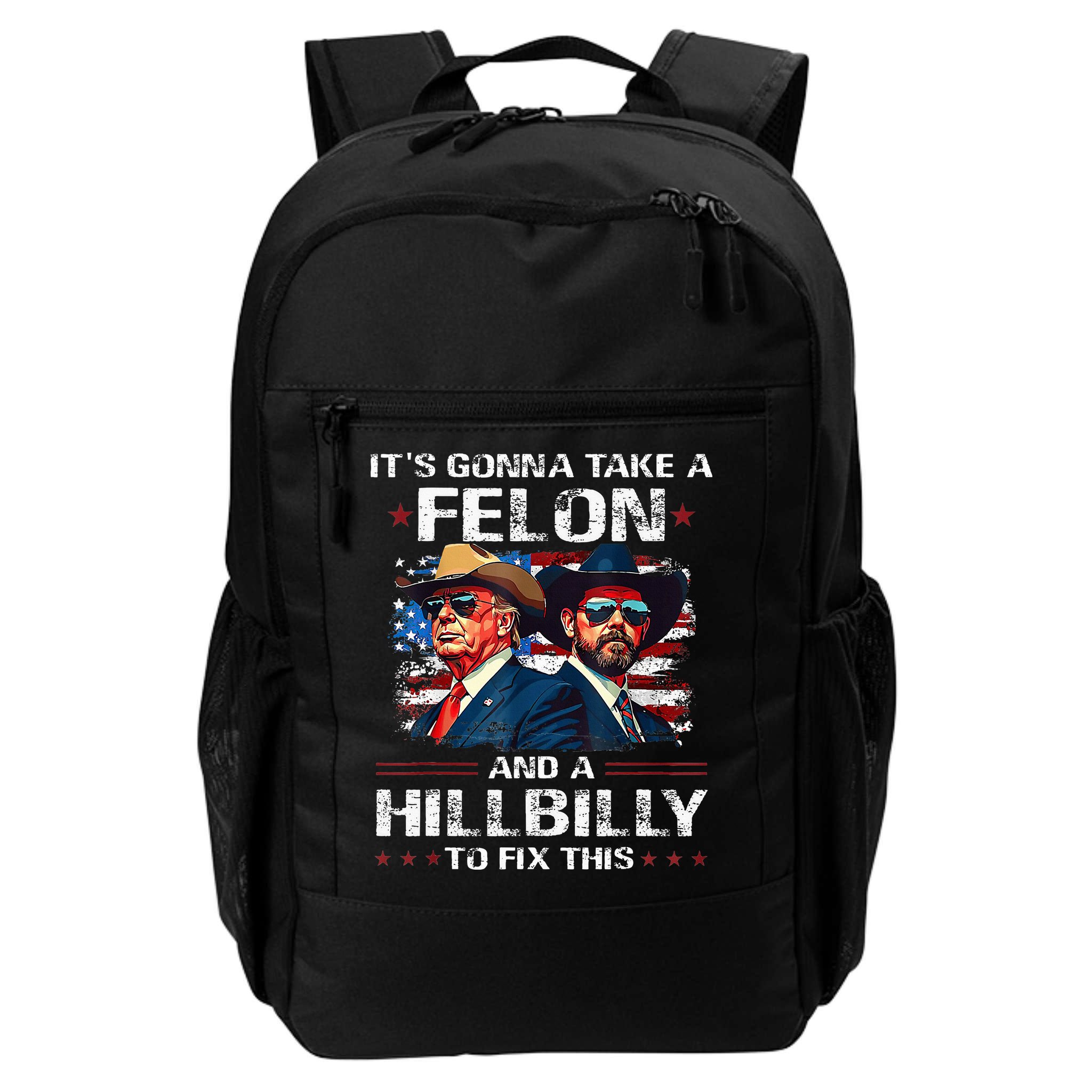 Trump 2024 Vance 2028 Funny Felon Hillbilly Fix Backpack