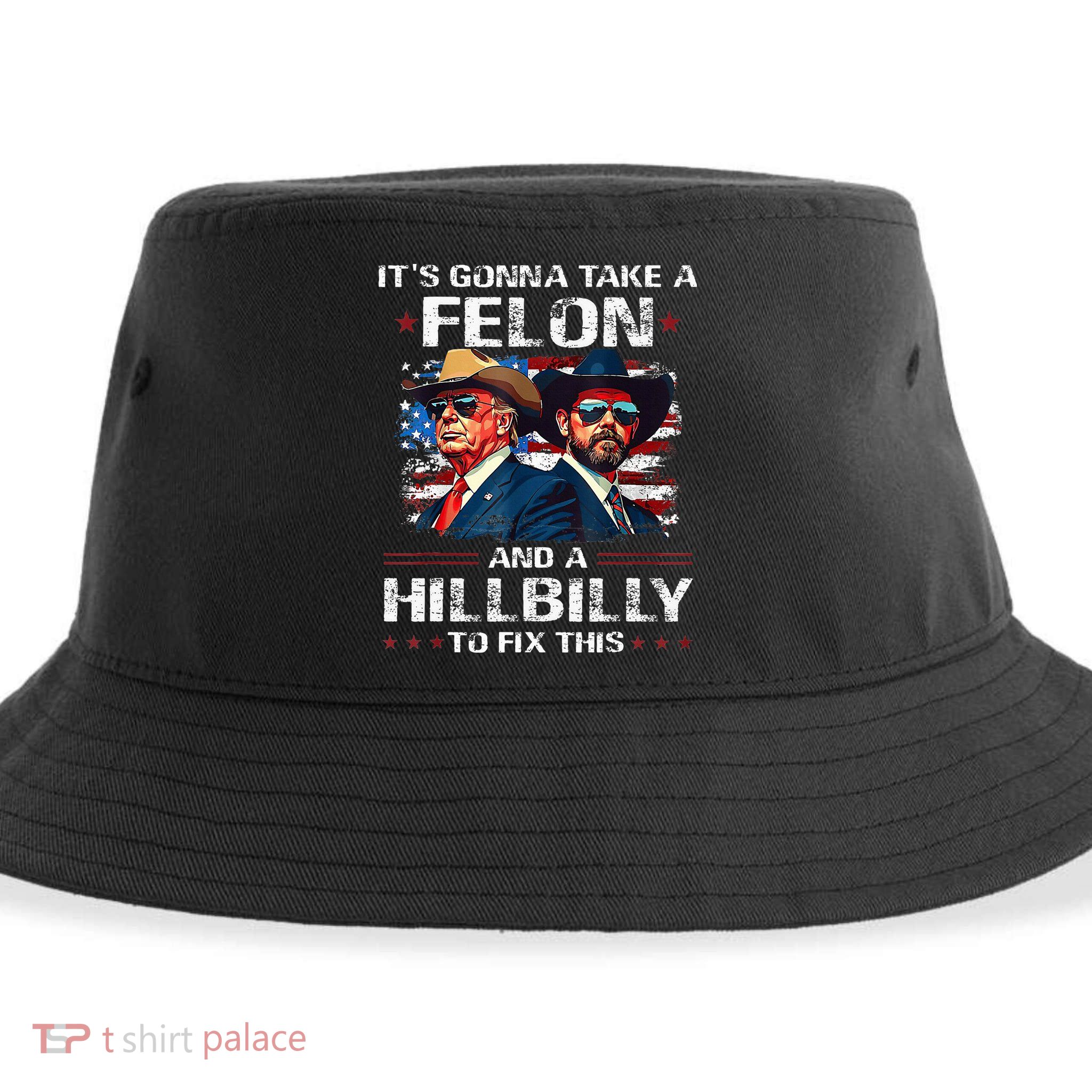 Trump 2024 Vance 2028 Funny Felon Hillbilly Fix Sustainable Bucket Hat