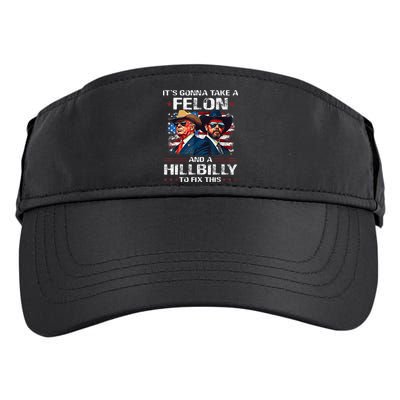 Trump 2024 Vance 2028 Funny Felon Hillbilly Fix Adult Drive Performance Visor
