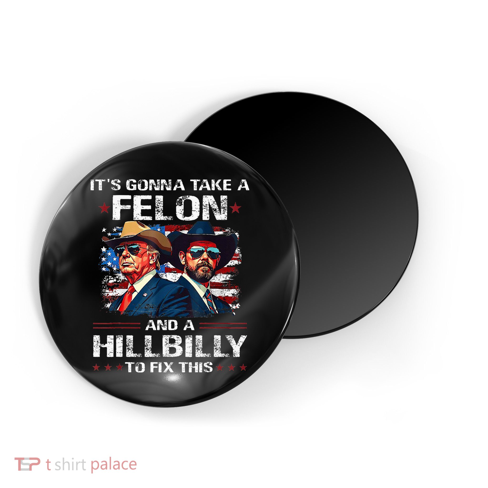 Trump 2024 Vance 2028 Funny Felon Hillbilly Fix Magnet