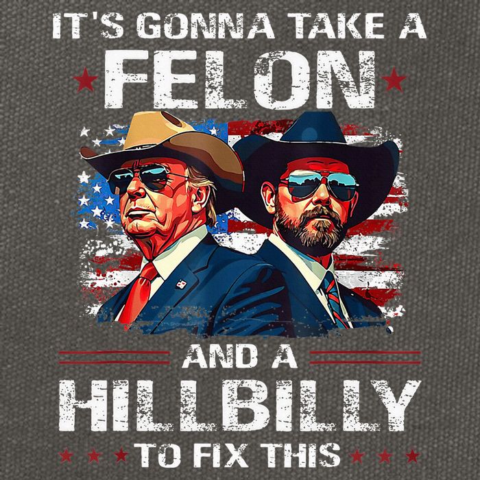 Trump 2024 Vance 2028 Funny Felon Hillbilly Fix Cotton Canvas Backpack