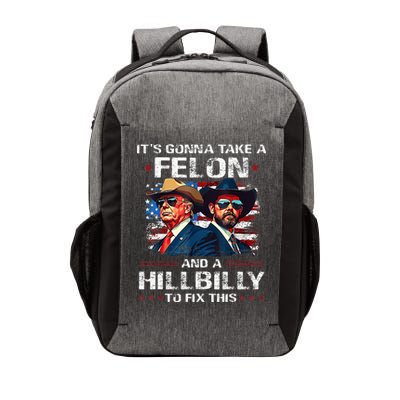 Trump 2024 Vance 2028 Funny Felon Hillbilly Fix Vector Backpack