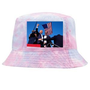 Trump 2024 Wanted Outlaw IM Voting Convicted Felon 2024 Tie-Dyed Bucket Hat