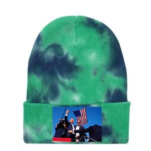 Trump 2024 Wanted Outlaw IM Voting Convicted Felon 2024 Tie Dye 12in Knit Beanie