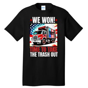 Trump 2024 We Won Wins Victory Inauguration 2025 Garbage Tall T-Shirt