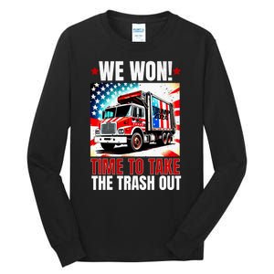 Trump 2024 We Won Wins Victory Inauguration 2025 Garbage Tall Long Sleeve T-Shirt