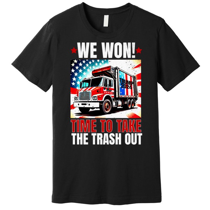 Trump 2024 We Won Wins Victory Inauguration 2025 Garbage Premium T-Shirt