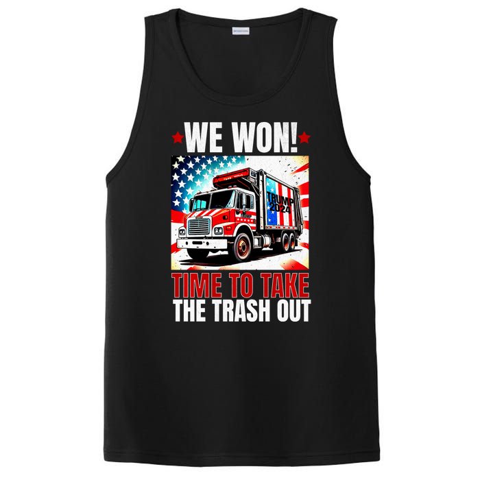 Trump 2024 We Won Wins Victory Inauguration 2025 Garbage PosiCharge Competitor Tank