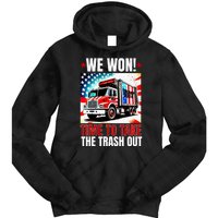 Trump 2024 We Won Wins Victory Inauguration 2025 Garbage Tie Dye Hoodie