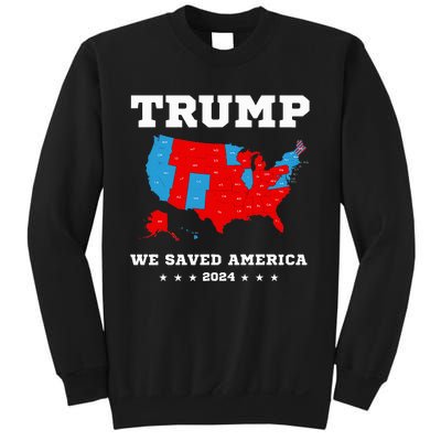 Trump 2024 We Saved America Map Of 2024 Election Sweatshirt