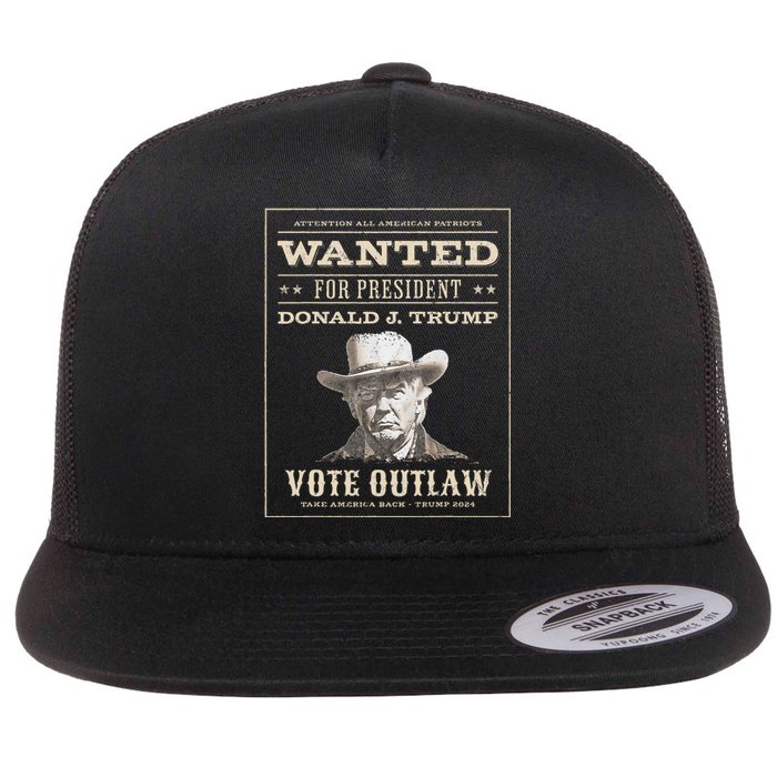 Trump 2024 Wanted Outlaw IM Voting Convicted Felon 2024 Flat Bill Trucker Hat