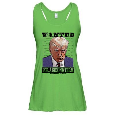 Trump 2024 Wanted For A 2nd Term Ladies Essential Flowy Tank