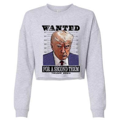 Trump 2024 Wanted For A 2nd Term Cropped Pullover Crew