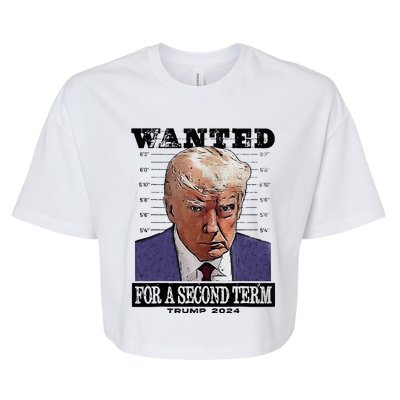 Trump 2024 Wanted For A 2nd Term Bella+Canvas Jersey Crop Tee