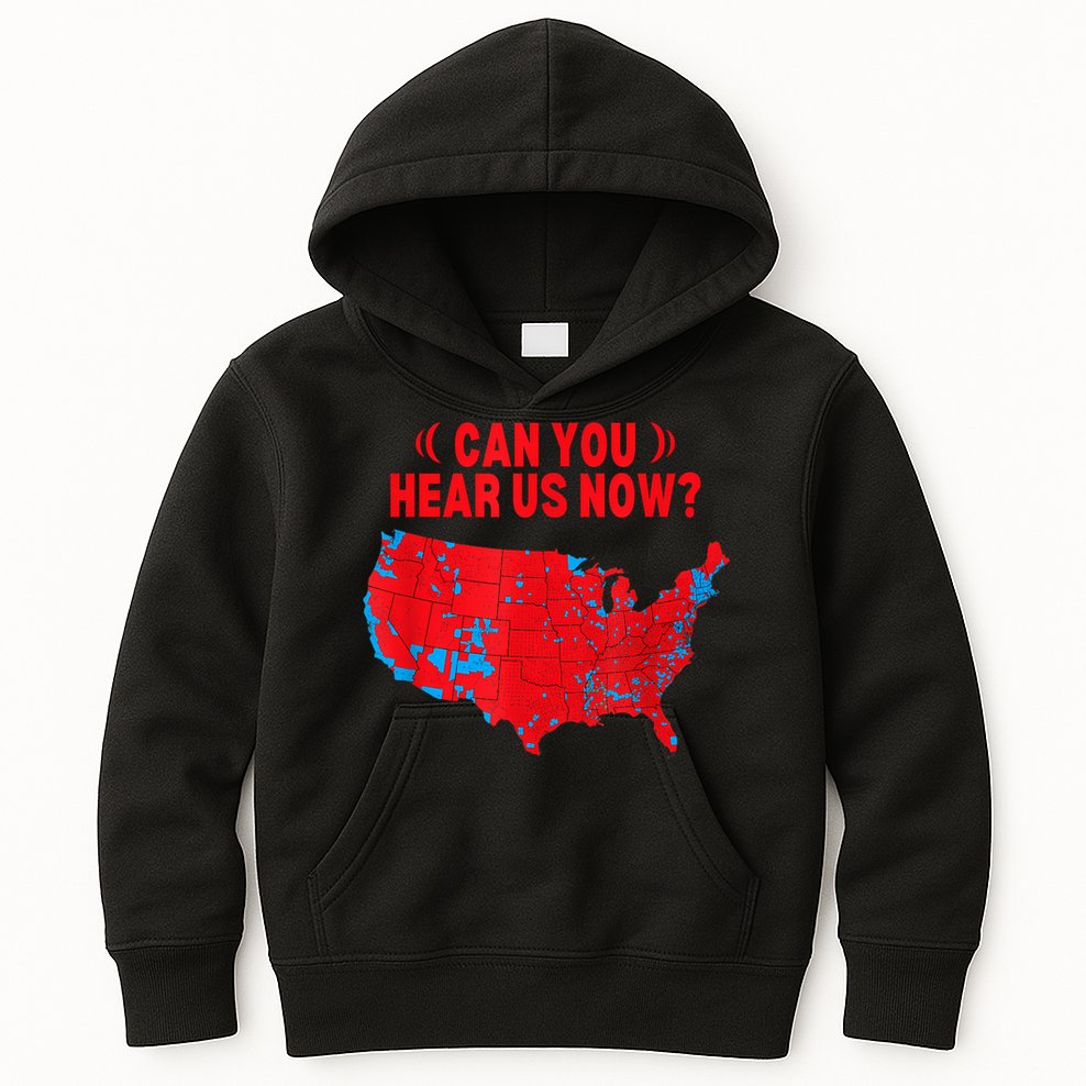 Trump 2024 Winner 312 Electoral Map Can You Hear Us Now Kids Hoodie