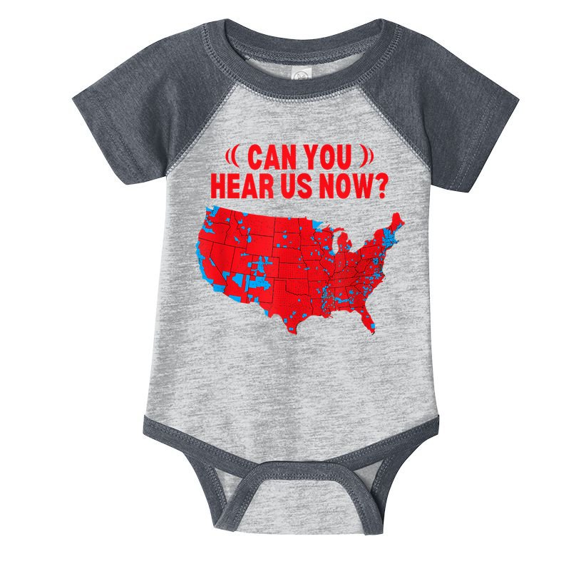 Trump 2024 Winner 312 Electoral Map Can You Hear Us Now Infant Baby Jersey Bodysuit