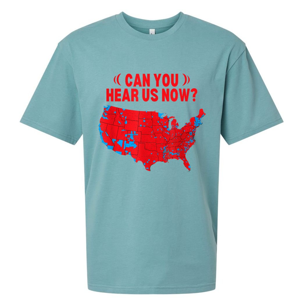 Trump 2024 Winner 312 Electoral Map Can You Hear Us Now Sueded Cloud Jersey T-Shirt