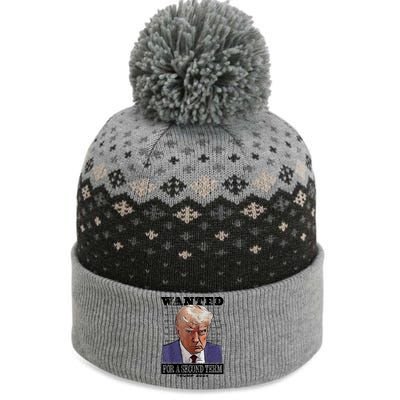 Trump 2024 Wanted For A 2nd Term The Baniff Cuffed Pom Beanie