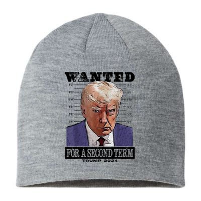 Trump 2024 Wanted For A 2nd Term Sustainable Beanie