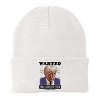 Trump 2024 Wanted For A 2nd Term Knit Cap Winter Beanie