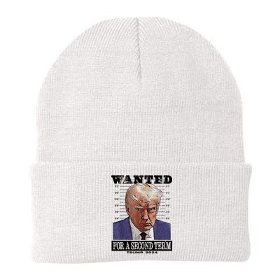 Trump 2024 Wanted For A 2nd Term Knit Cap Winter Beanie