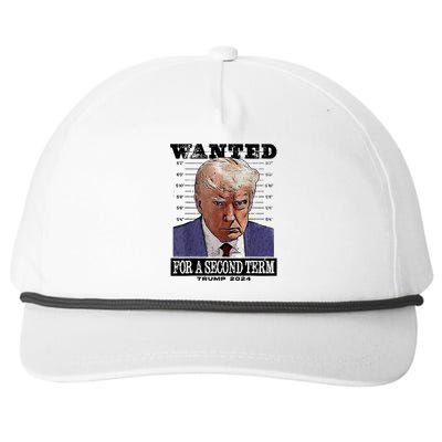 Trump 2024 Wanted For A 2nd Term Snapback Five-Panel Rope Hat